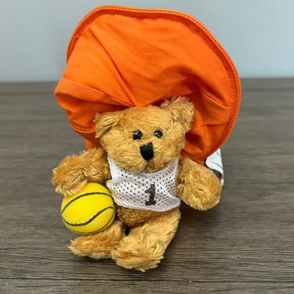 Kuddable Kakes Brown‎ Teddy Bear Basketball Plush - Picture 1 of 4